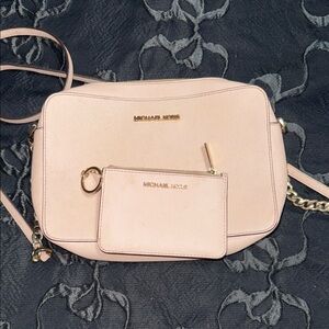 Michael Kors Pink Crossbody Bag with Pouch